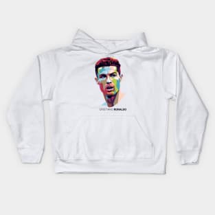 Ronaldo Pop Art Portrait Kids Hoodie